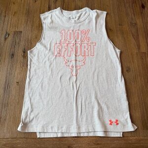 3/24$ Under Armour Kids Light Grey Loose Fit Tank Top size L